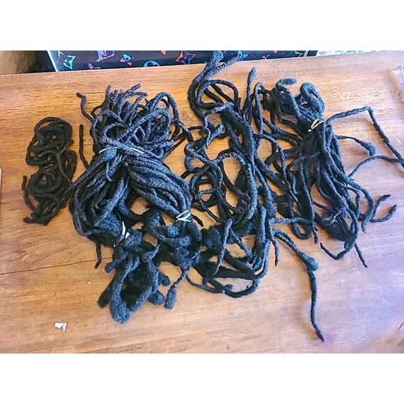 63 real human hair dreadlocks Black Thick locks With Multiple A Strip Size